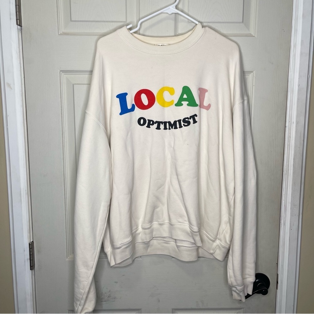 Madhappy Local Optimist Fleece Cream Color Crewneck